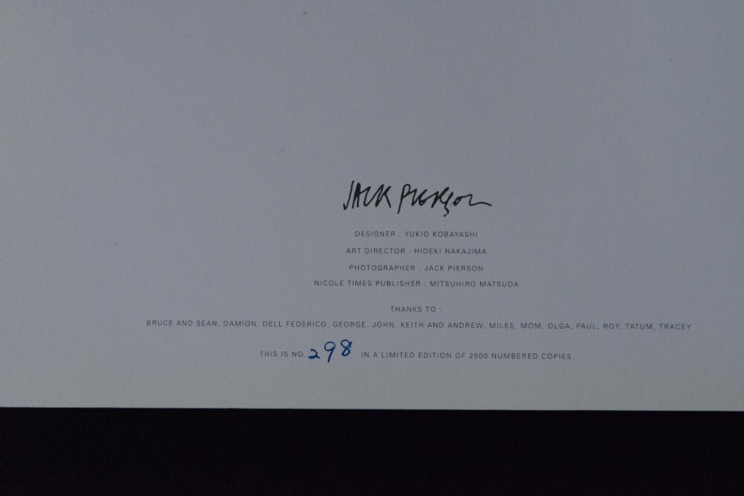 【JACK PIERSON】ジャック・ピアソン　★★大幅に値下げしました