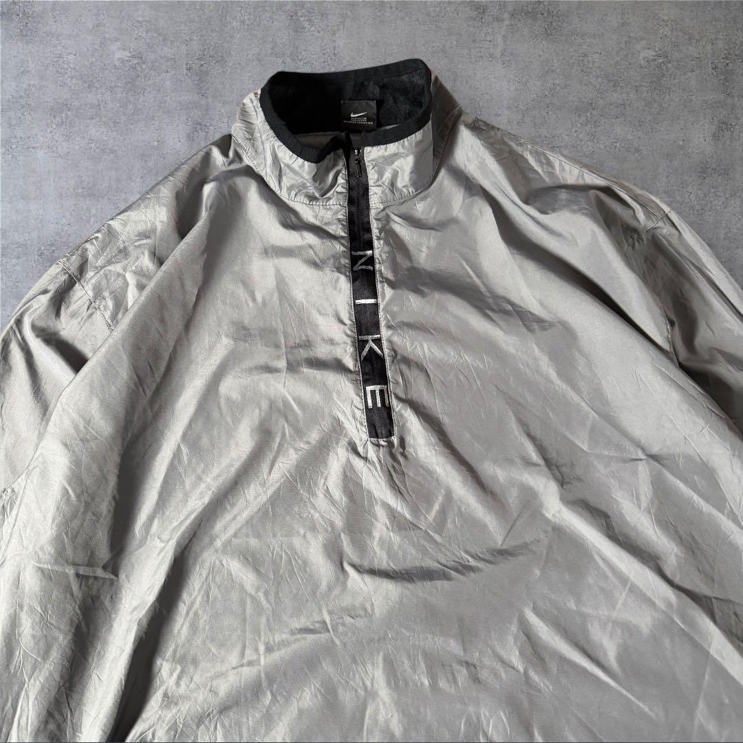248古着00年代NIKEナイキハーフジッププルオーバー刺繍口ゴスウッシュ元ネタ
