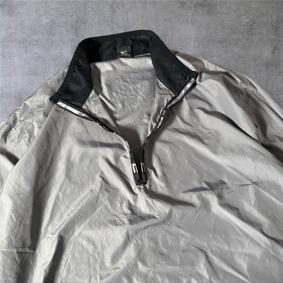 248古着00年代NIKEナイキハーフジッププルオーバー刺繍口ゴスウッシュ元ネタ