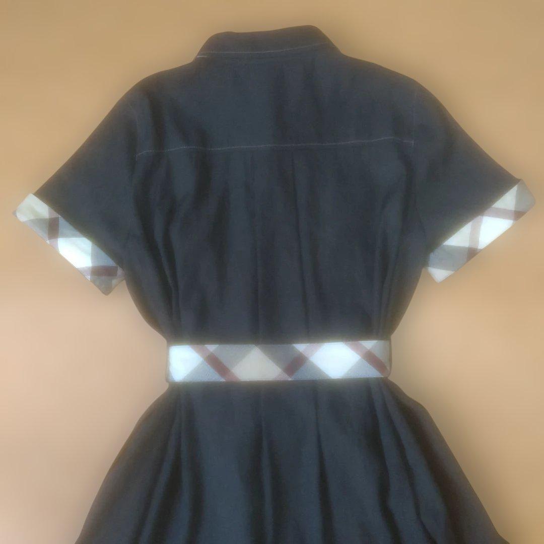 美品★ブルーレーベルクレストブリッジ★黒ロングワンピース★38