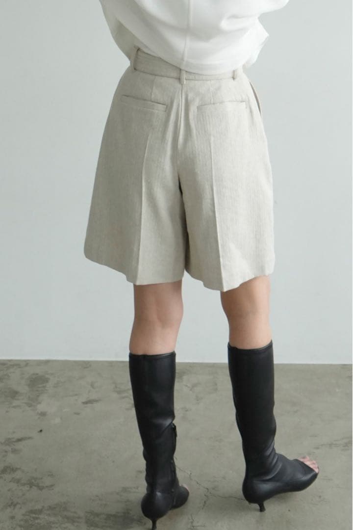 パンツ CLANE STITCH BELT HALF PANTS