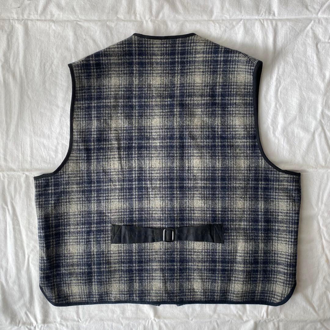 80s 90s USA製 エルエルビーン ウールベスト オンブレ