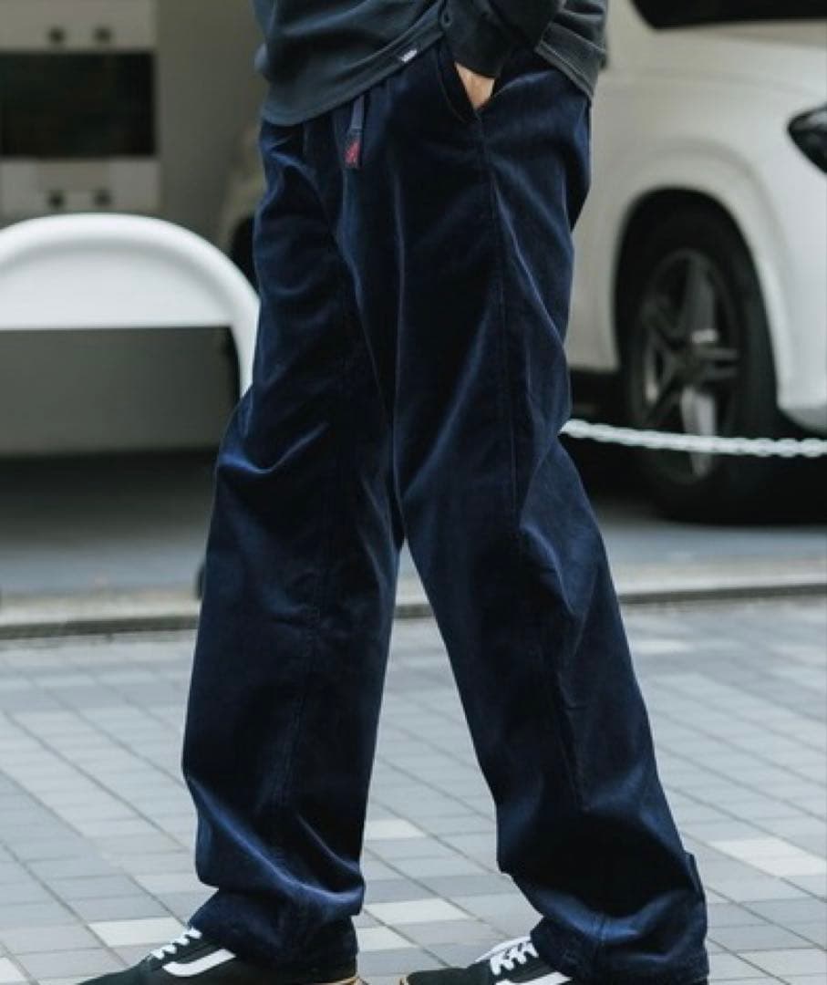 【新品/定価1.5万】Gramicci コーデュロイパンツ S ネイビー 希少