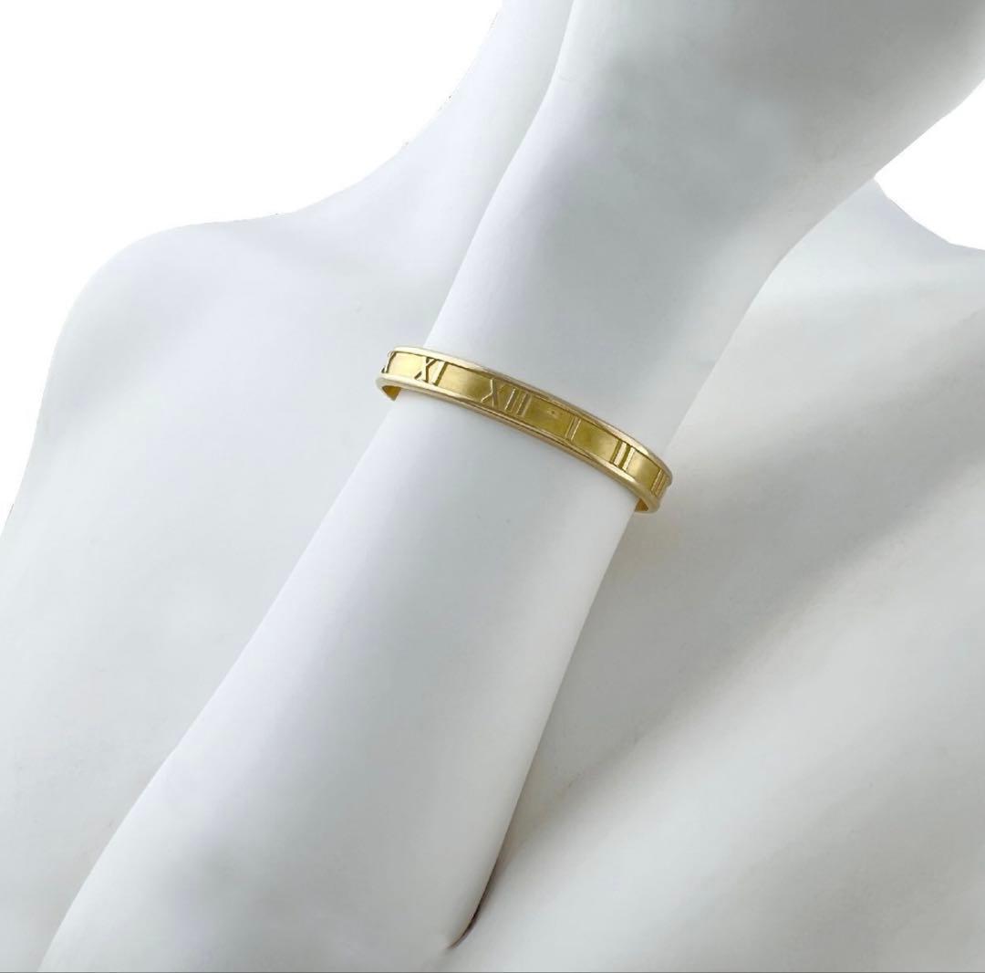 [超美品]ティファニー　ブレス　アトラス　750　K18　YG　バングル