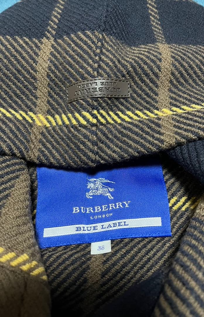 BURBERRY BLUE LABEL 大判ストール ポンチョ ノバチェック