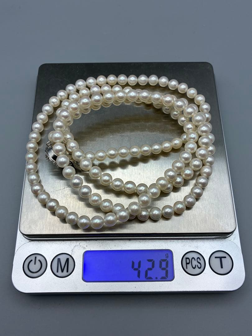 アコヤ真珠　本真珠　 0.6cm ロング　83cm レディース