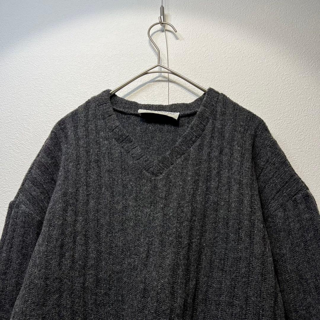 希少 美品 ドルチェアンドガッバーナ 上質 ウール Vネック リブ ニット 48