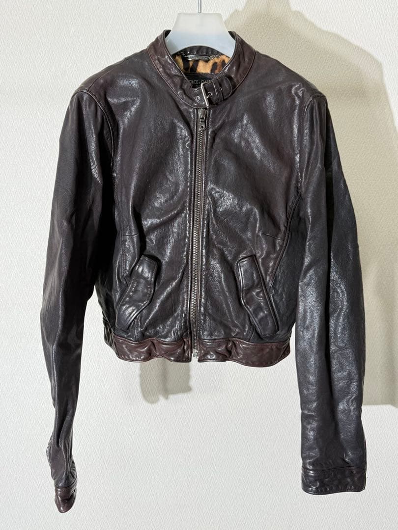 ドルチェ&ガッバーナ シングルライダースジャケット レザージャケット