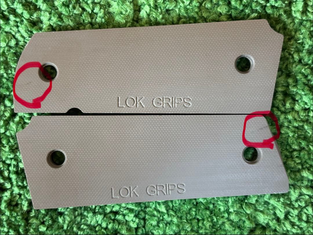 LOKGRIPS フルサイズ用 G10製　実物　ガバメントグリップ パニッシャー