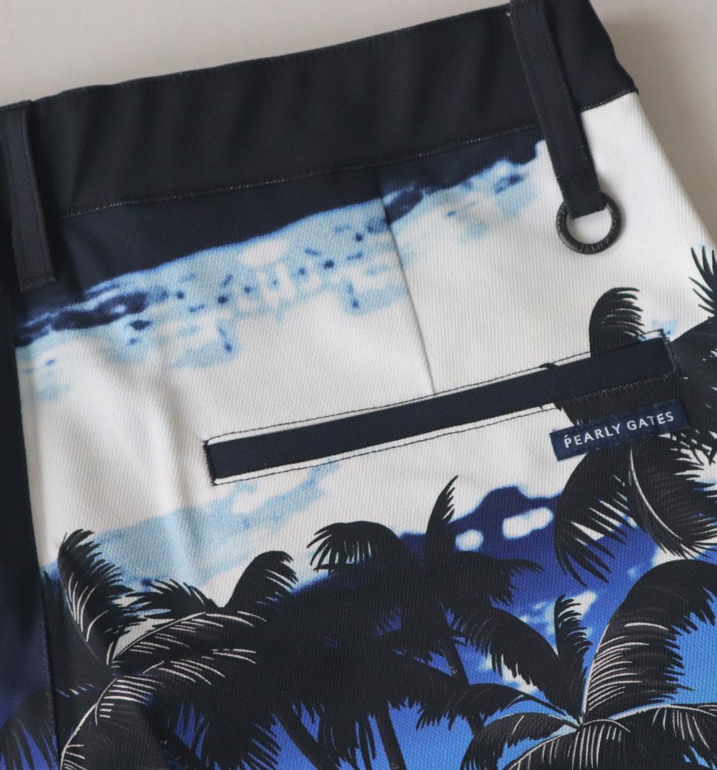 新品タグ付き【パーリーゲイツ】ゴルフコース柄 ショートパンツ 5(w80-84)