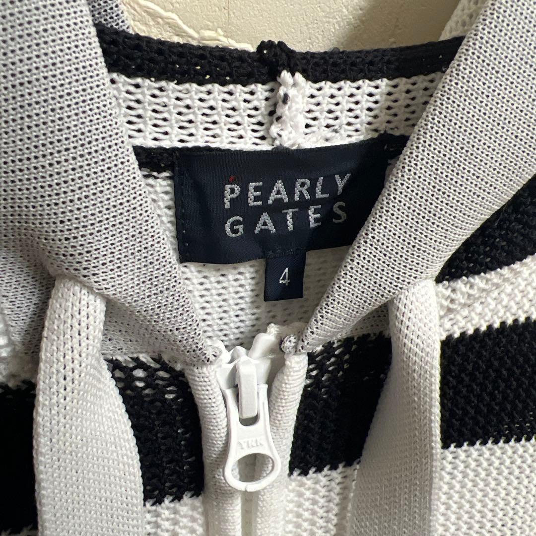 PEARLY GATES ストライプ フルジップ セーター サイズ4