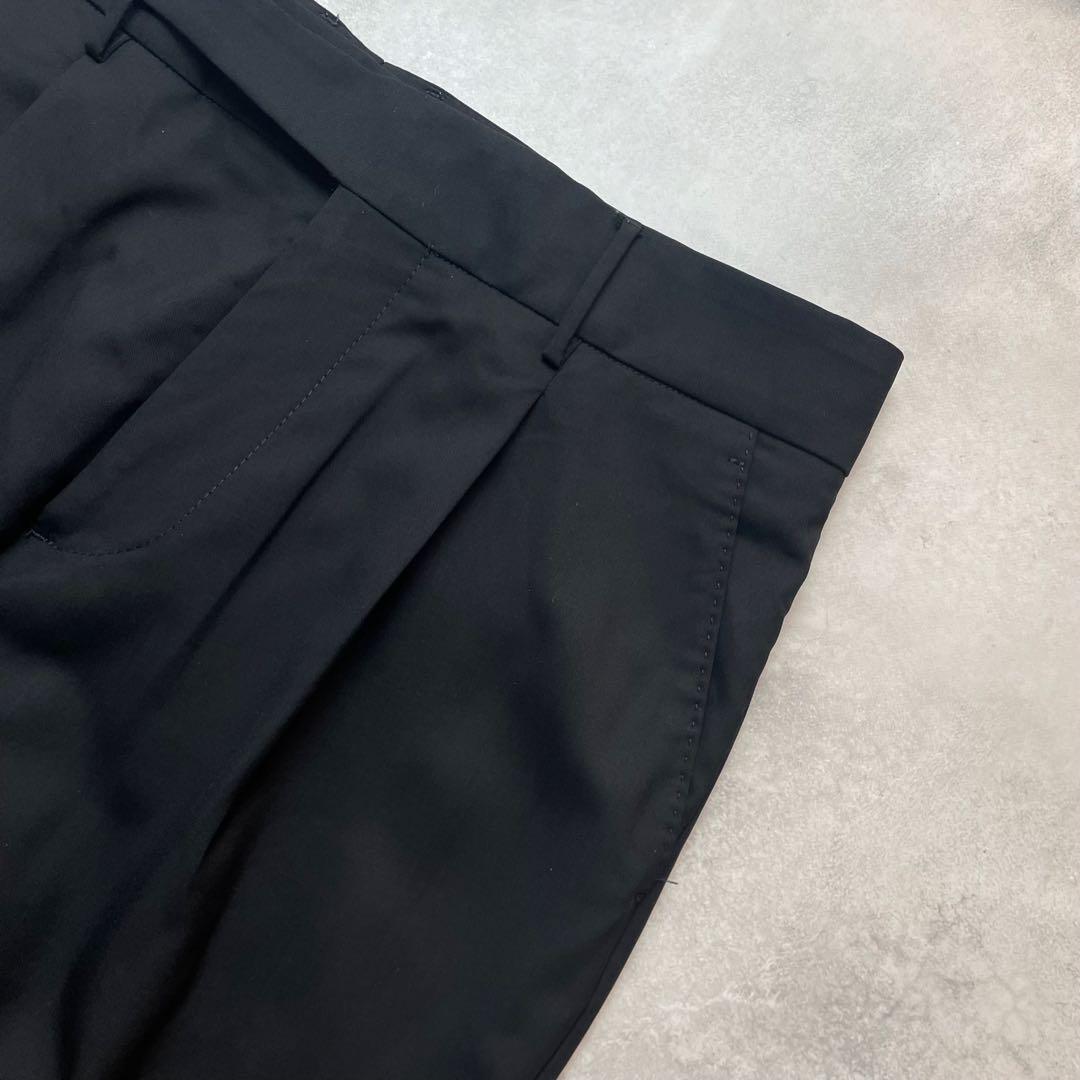 ベルウィッチ カノニコ生地 スラックス 1タックプリーツ スラックス ウール48