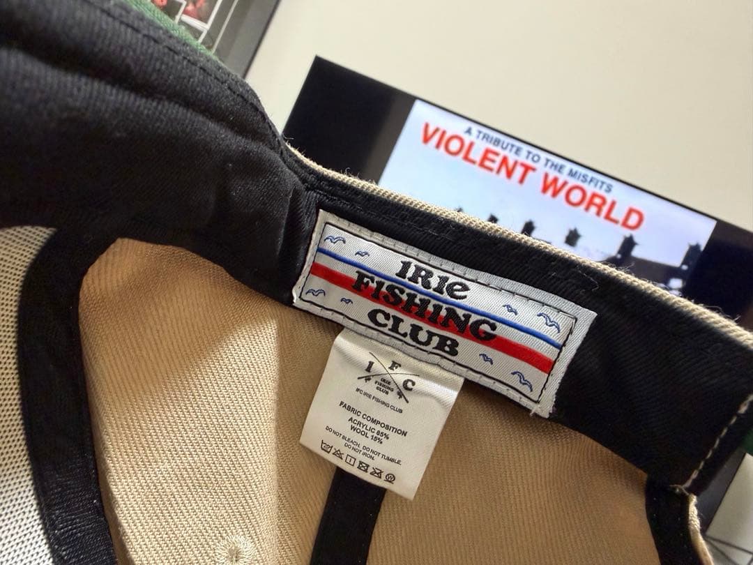 IRIE FISHING CLUB キャップ　ベージュ　グリーン