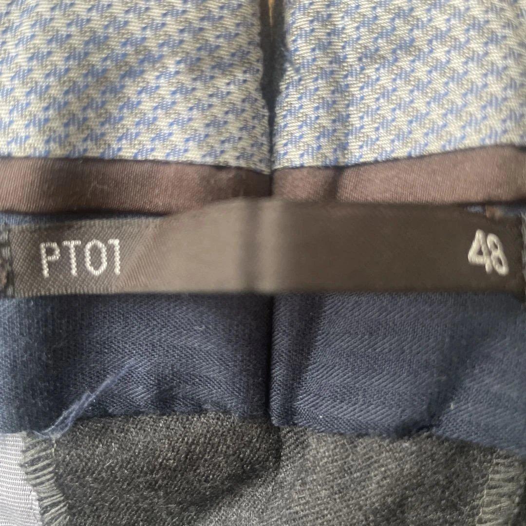 極美品　PT01 ダークグレースラックス 48