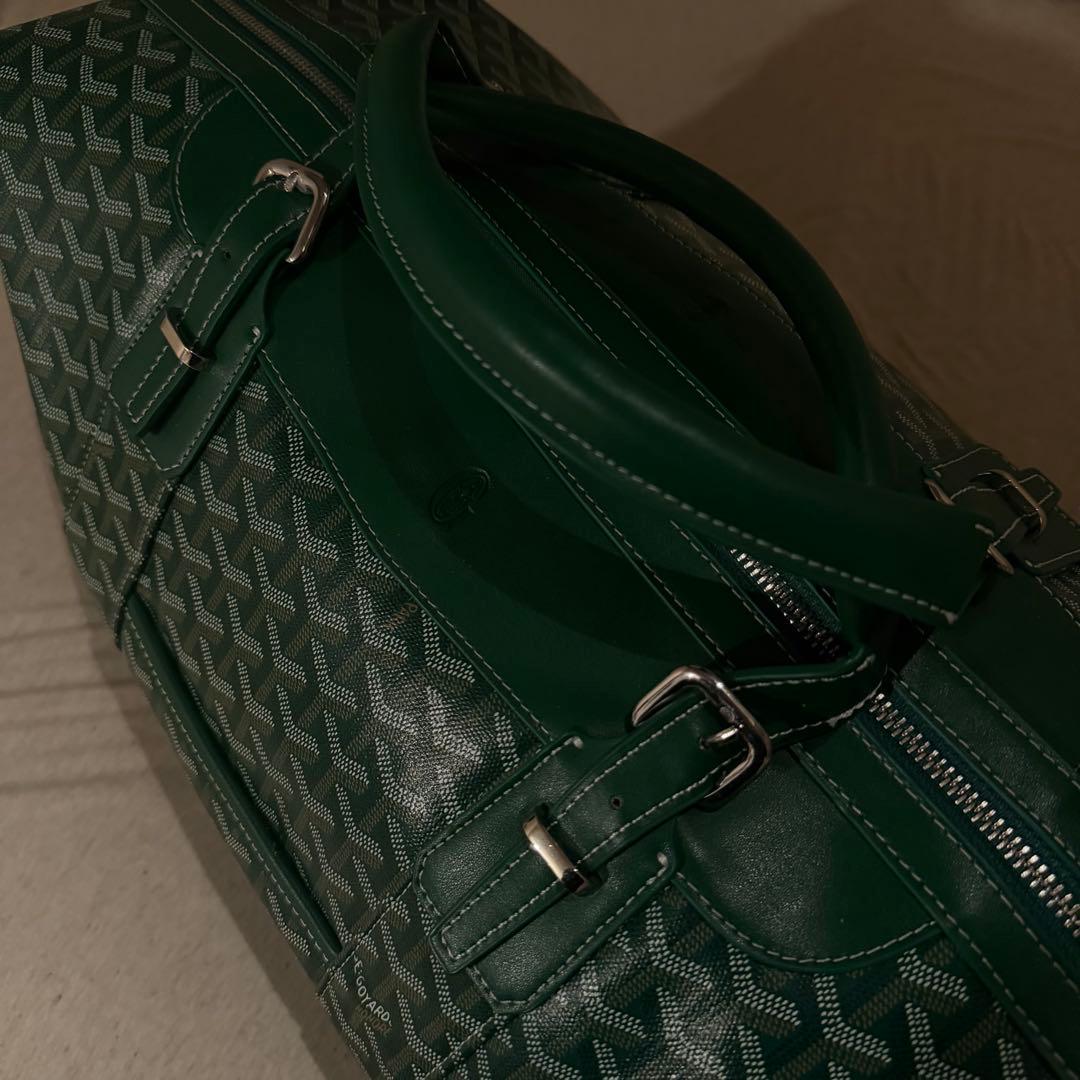 ゴヤールGOYARDボストン45 グリーン 美品