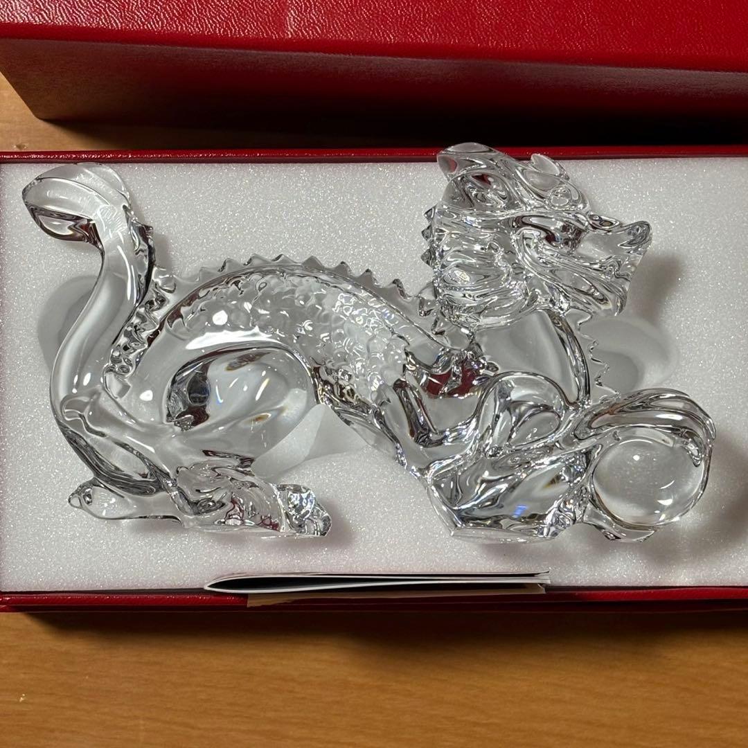 バカラ ドラゴン 龍 手に玉 十二支 辰 フィギュリン オブジェ 干支 箱入