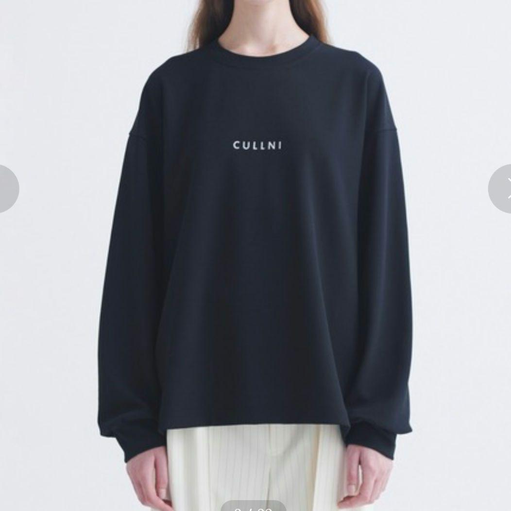 美品！CULLNI ロゴ刺繍 ロングスリーブカットソー 24SSブラック 1