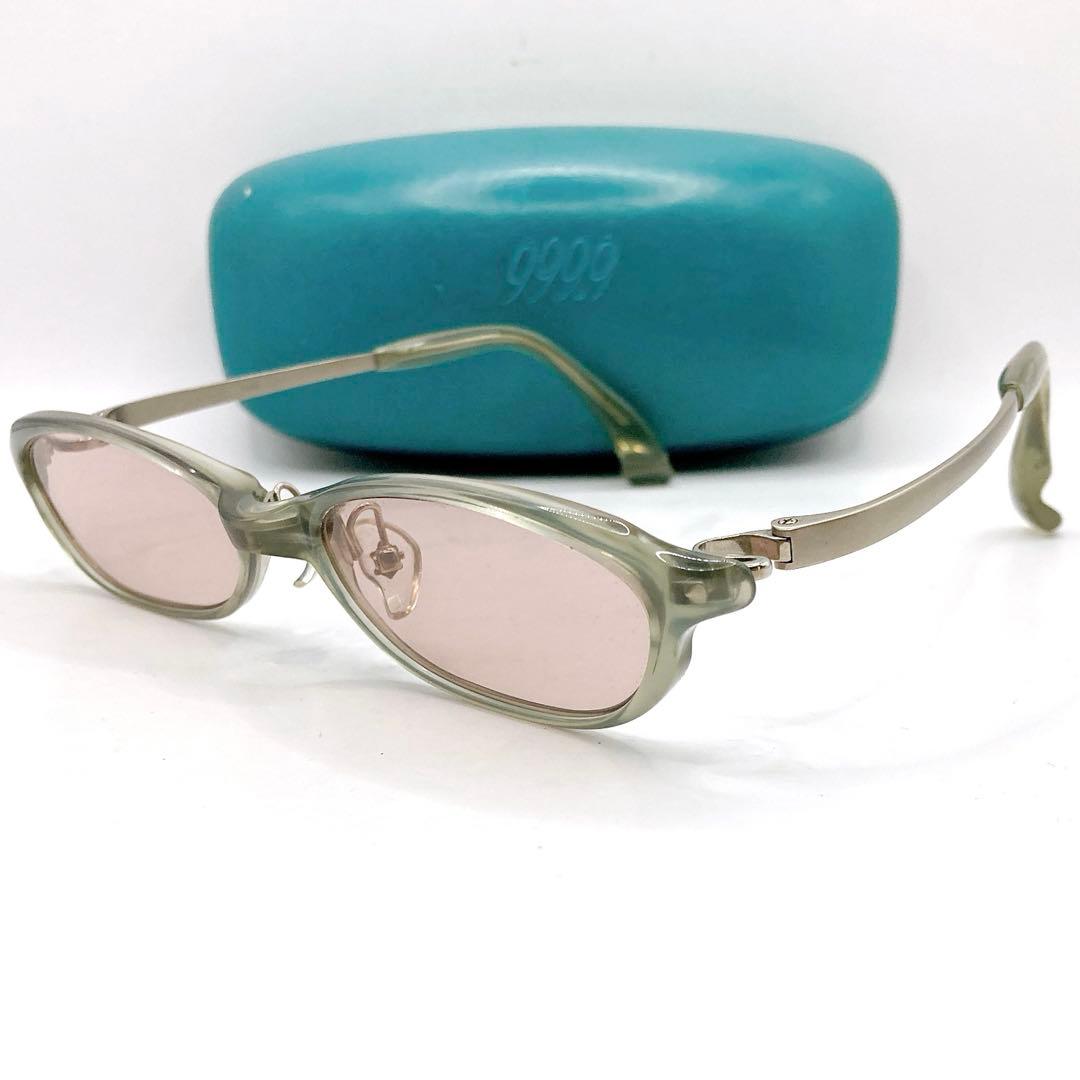 美品✨999.9 NPM-01 7104 フォーナインズ サングラス 度なし