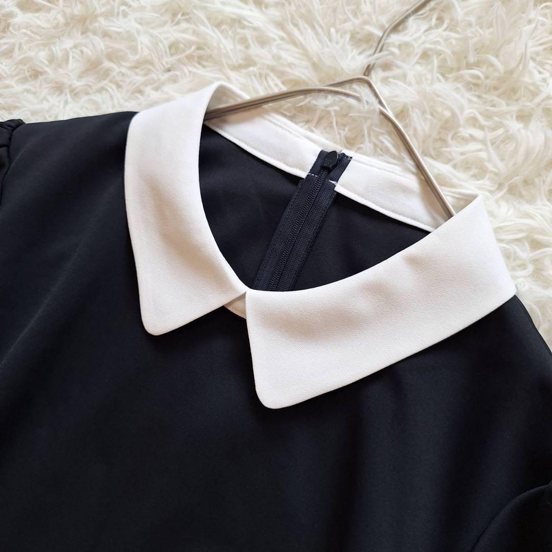 美品✨2025年 Rene ルネ 白襟ブラウス ペプラム チュニック ブラック
