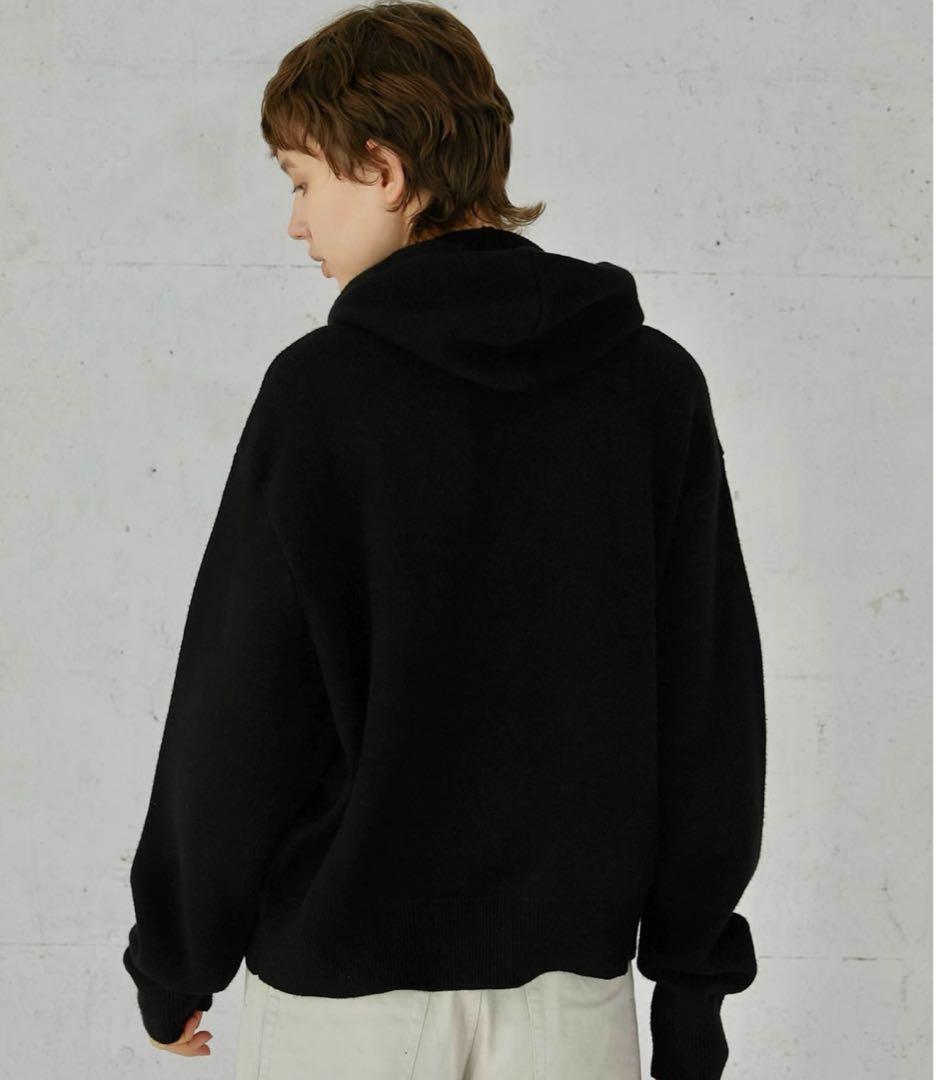 【LA PEAU DE GEM】knit hoodie/ニットフーディ