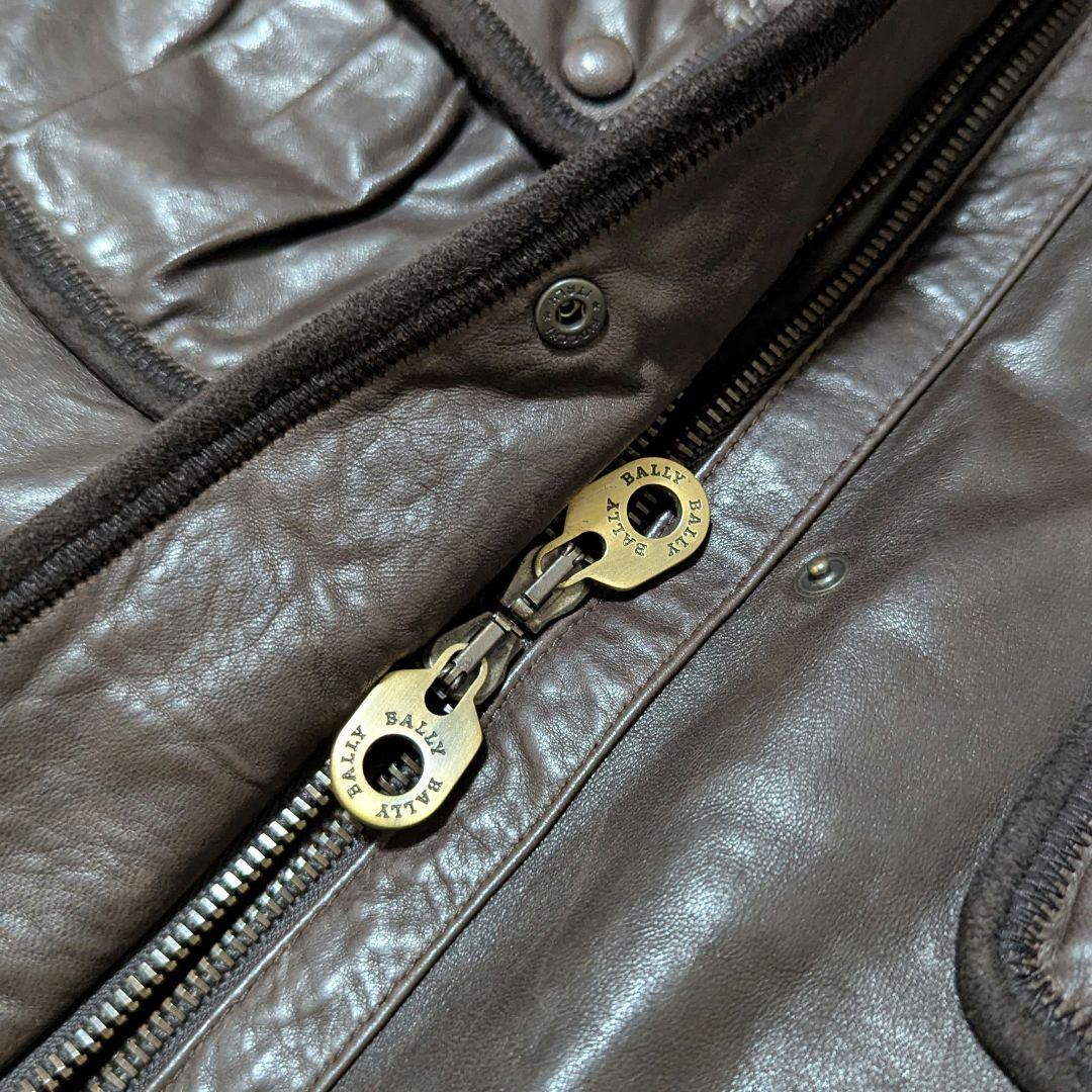 美品✨バリー　ラムレザー　ジャケット　ライダース　ブラウン　40サイズ