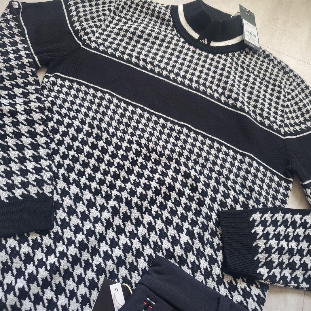 adidas アディダスゴルフ ハウンドトゥースセーター スカート セットアップ