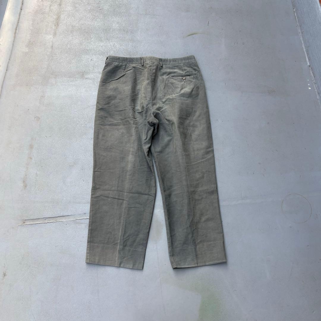 80s Givenchy イタリア製　２タック　スラックス　モールスキン　パンツ