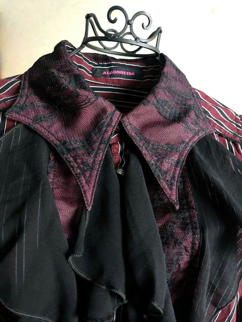 ALGONQUINS ストライプ フリルブラウス