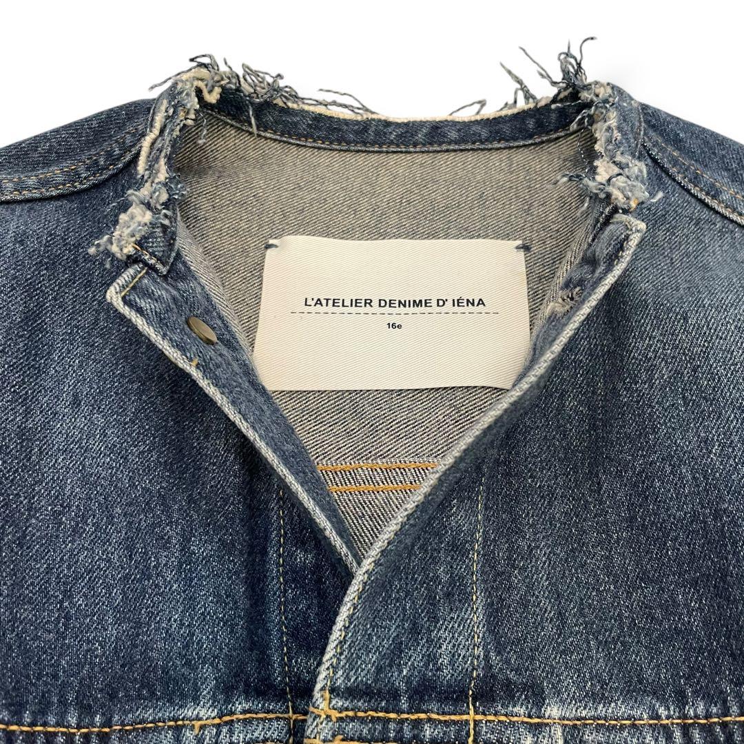美品✨IENA イエナ リメイクタック デニムブルゾン ジャケット 36