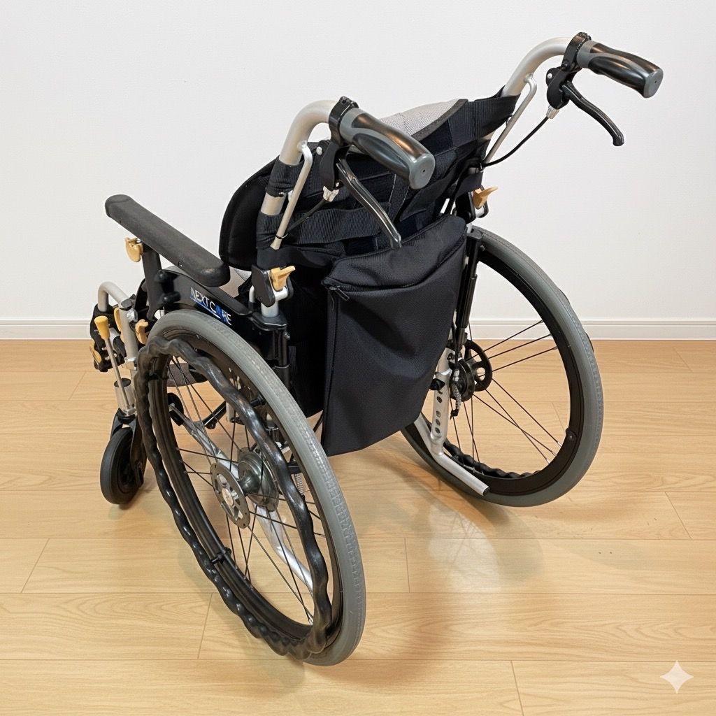 ♿とても便利な多機能 軽量コンパクト 安心ベルト付 自走式 車椅子