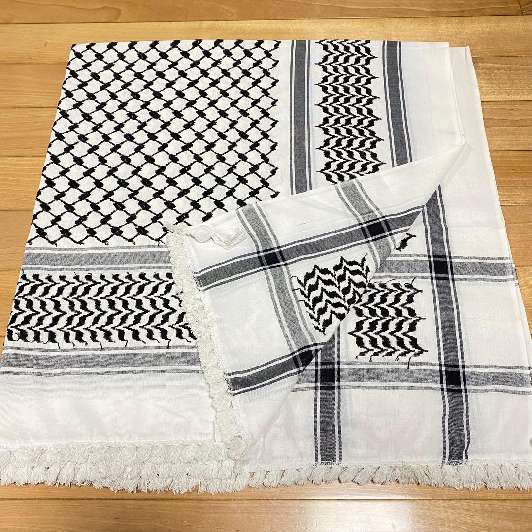 HIRBAWI パレスチナ製 Kufiya クーフィーヤ クフィーヤ 刺繍