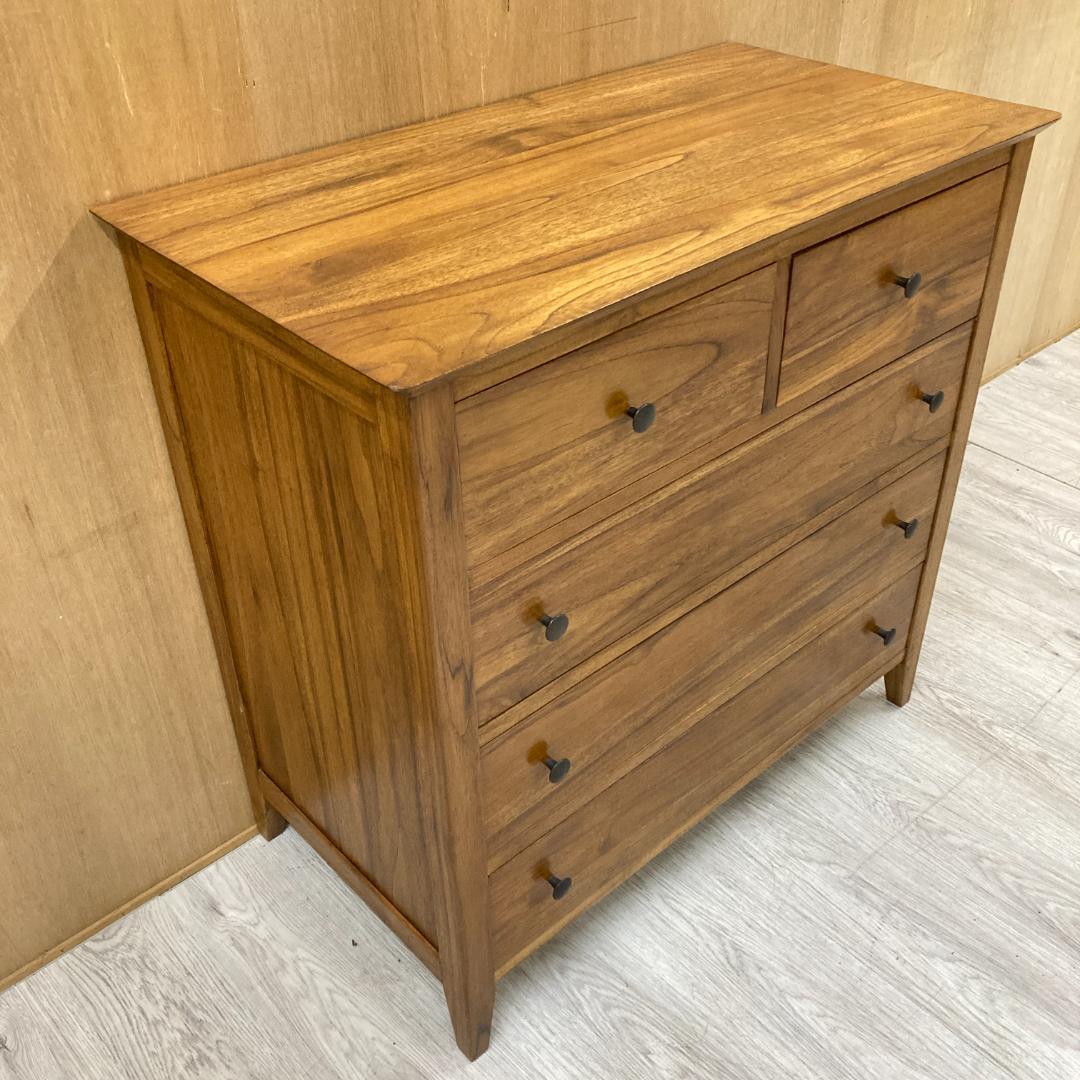 ４段チェスト　チーク　アジアン　無垢　整理箪笥