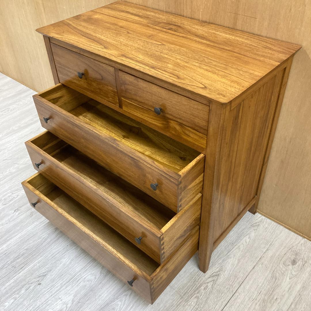 ４段チェスト　チーク　アジアン　無垢　整理箪笥