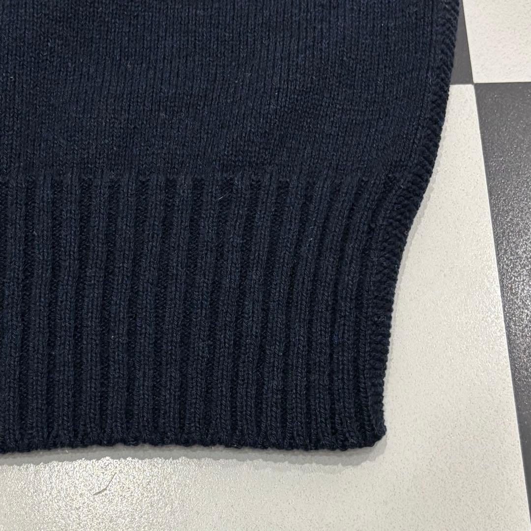 美品 ナイジェルケーボン イベリコ ウール ニット ベスト 48 ネイビー
