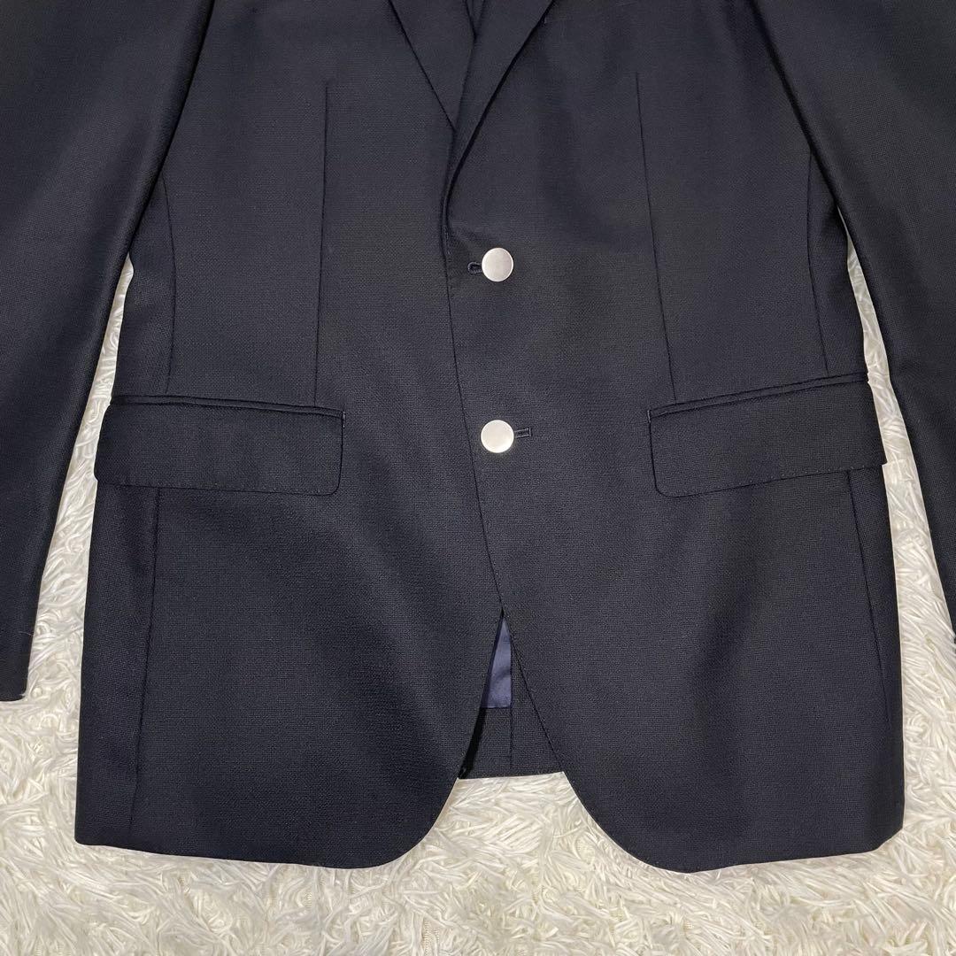 【美品】バーニーズニューヨーク テーラードジャケット ダークネイビー 銀ボタン