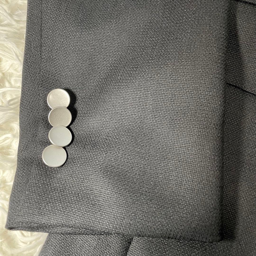 【美品】バーニーズニューヨーク テーラードジャケット ダークネイビー 銀ボタン