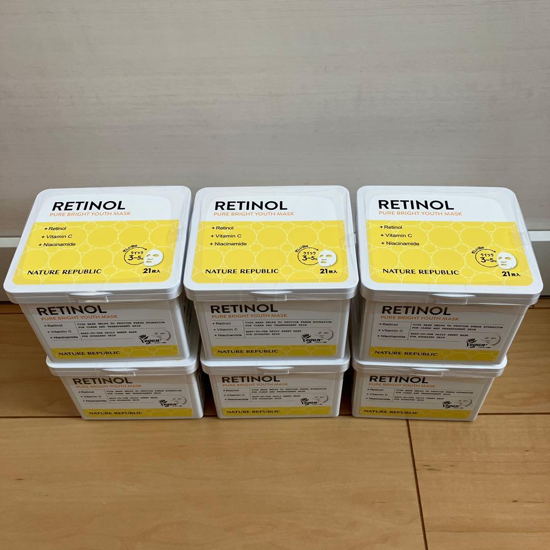 445【新品】ネイチャーリパブリック キューブマスク レチノール21枚入6箱