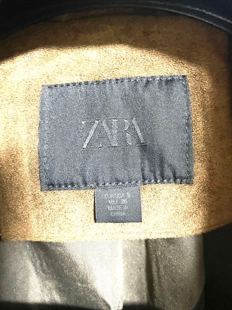 ZARA ザラ　フェイクスエードジャケット　ダークブラウン