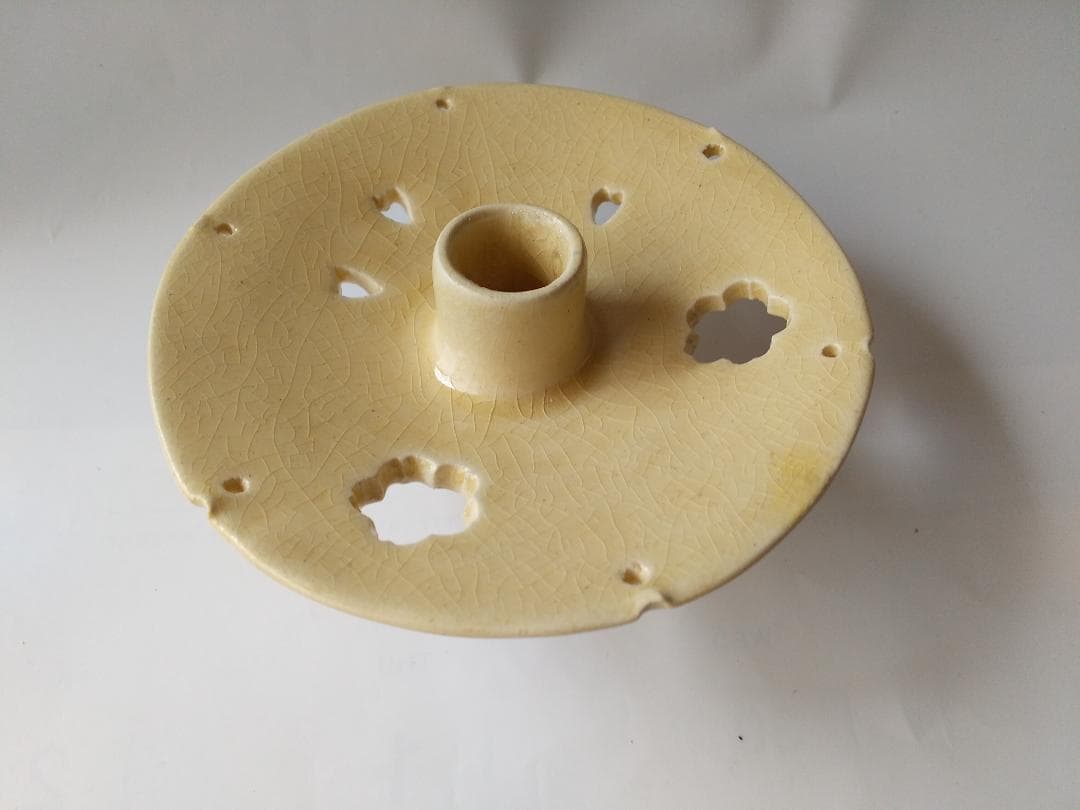 薩摩焼 『 灯 』 中野静鳳 造 キャンドルスタンド キャンドルホルダー 2台