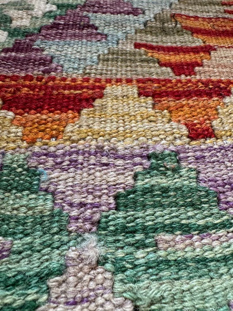 Vol.4アフガニスタン　遊牧民　手織りキリム　アクセントラグ　120×88①