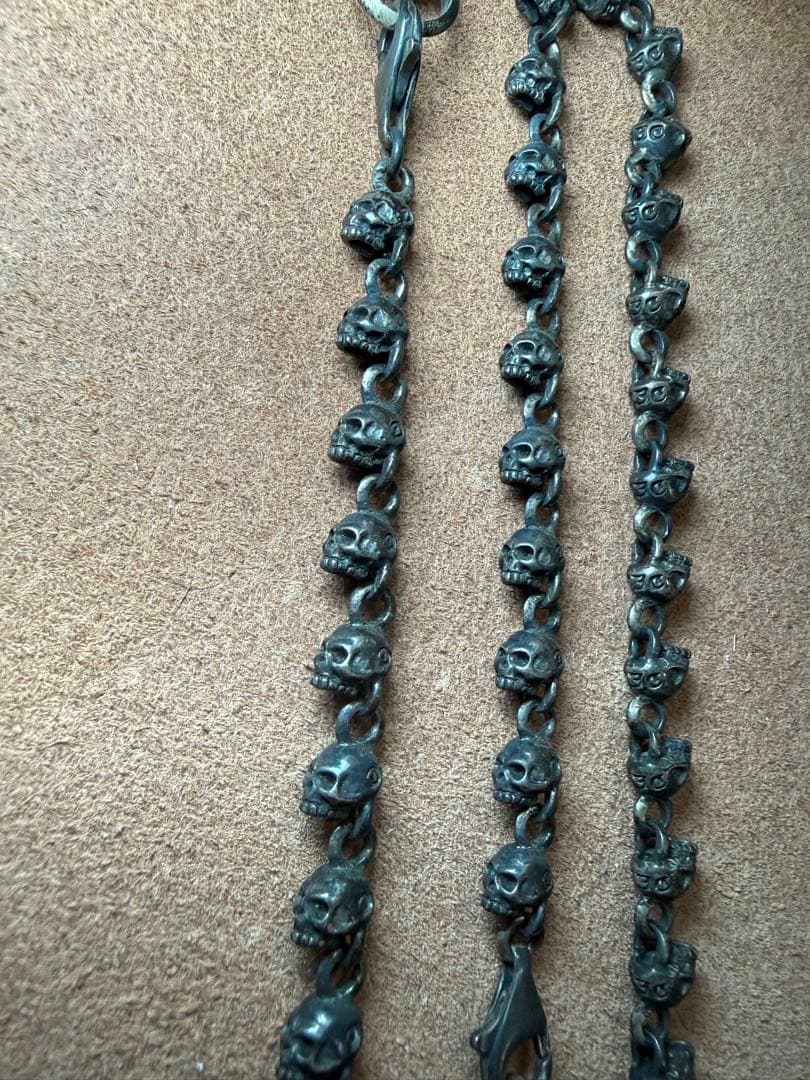 DEAL DESIGN スカルモチーフ ウォレットチェーン SV925