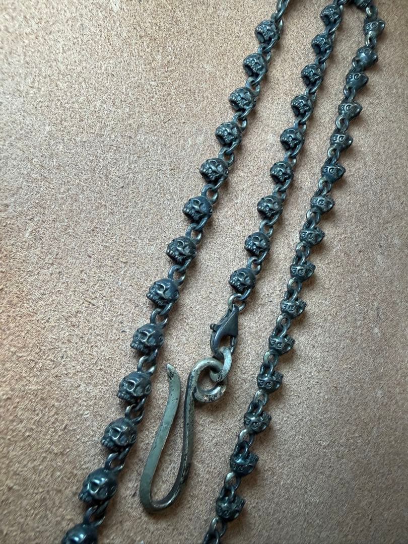 DEAL DESIGN スカルモチーフ ウォレットチェーン SV925