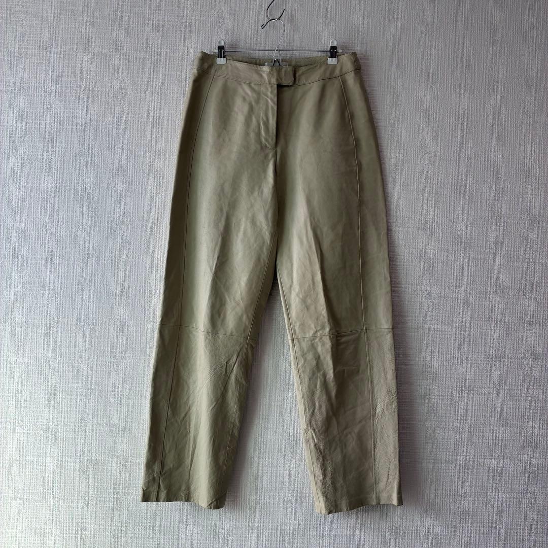 90's ヴィンテージChadwicks レザー ワークパンツ オフホワイト 白