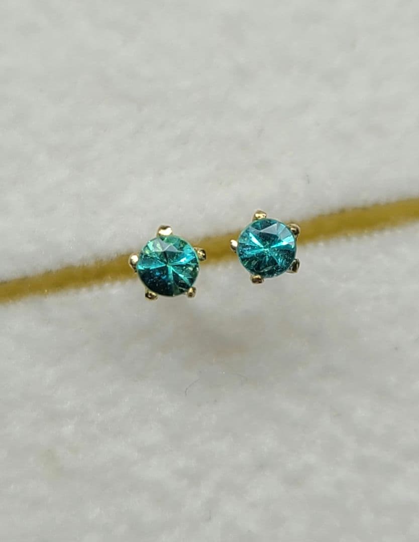 ふじ★ブラジルバターリャパライバトルマリン★ピアスオーダー