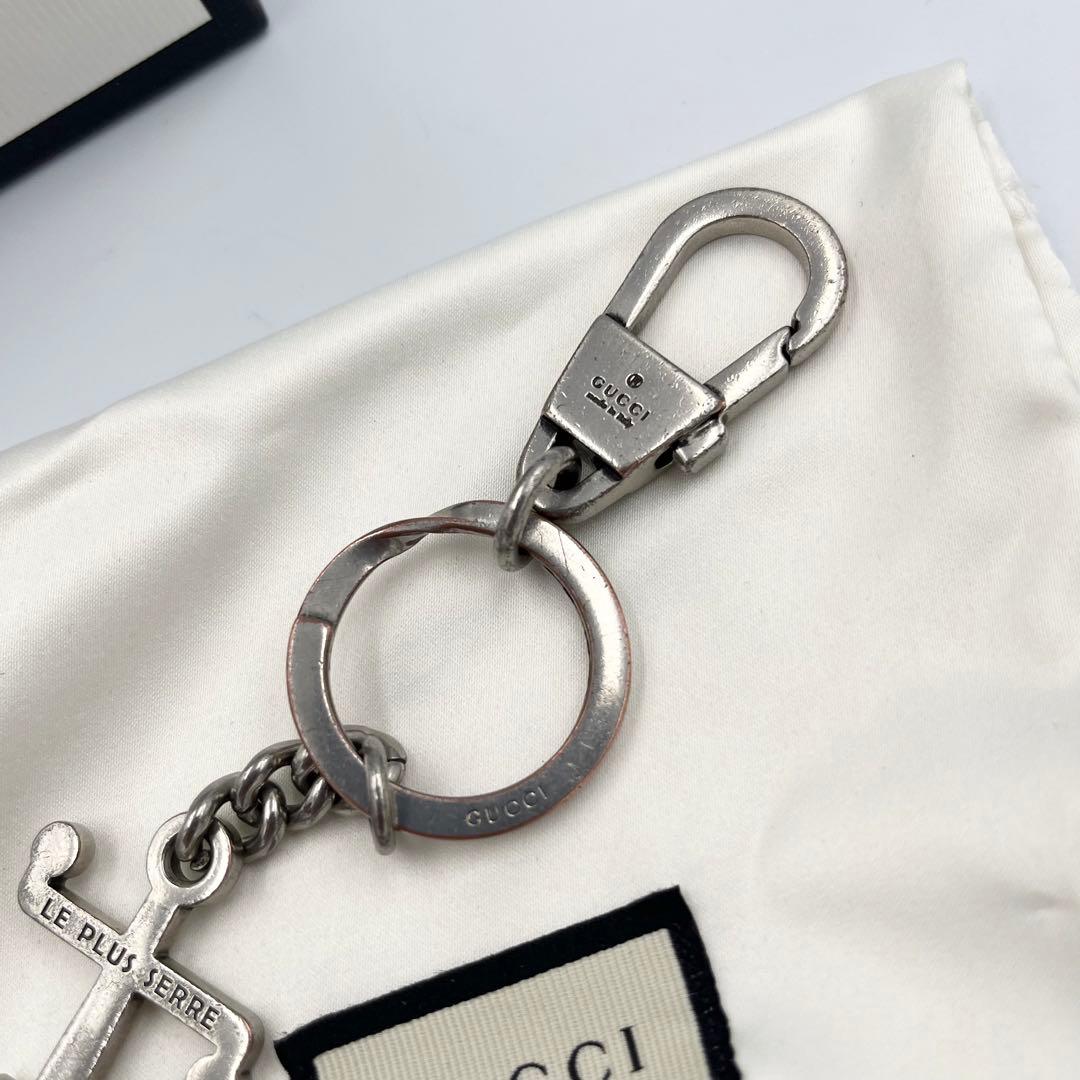 【希少】GUCCI キーホルダー　キーリング　アンカー　イカリ　ロゴ　付属品有り
