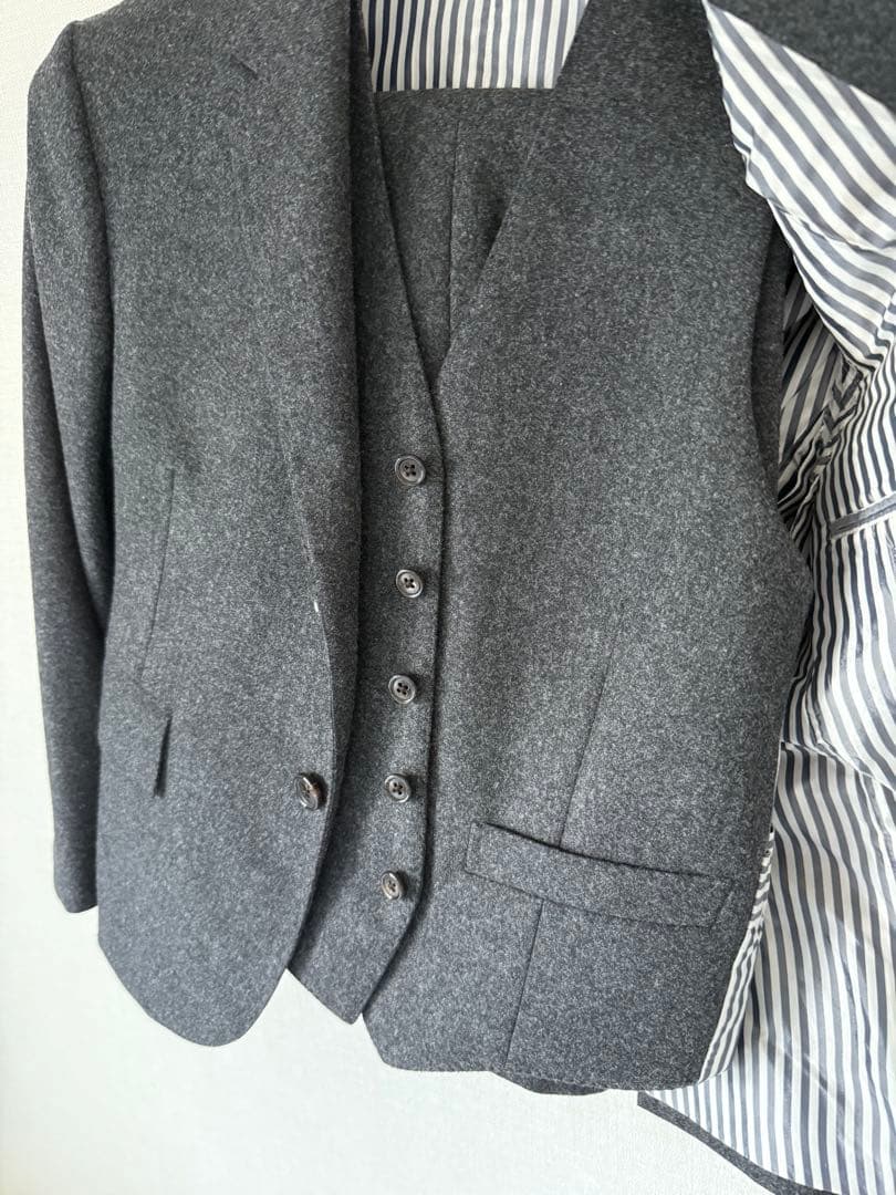 【希少生地カシミヤ混】THOM BROWNE.スリーピーススーツ
