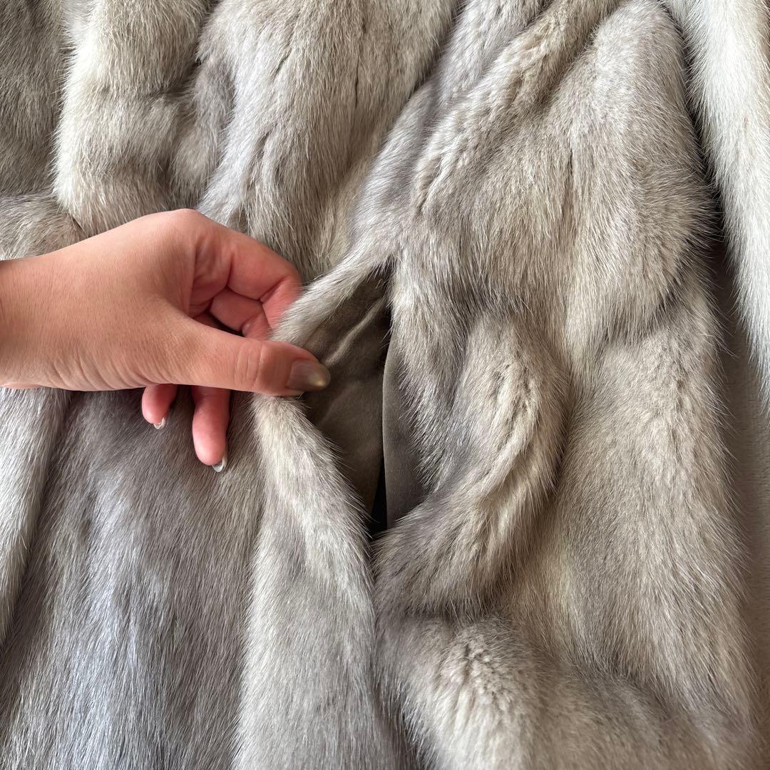 サファイヤミンクファーコート リアルファー 11号