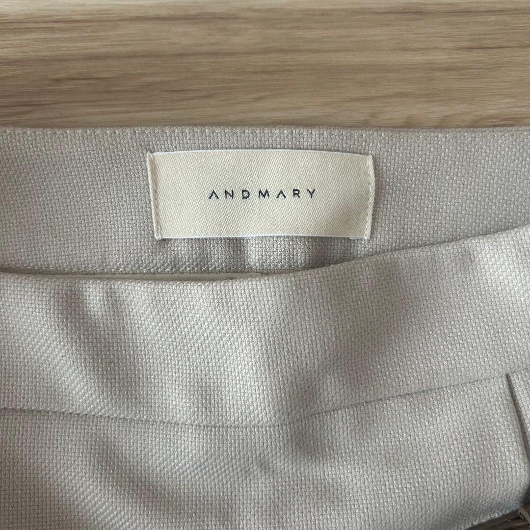 andmary Giselle pleats skirt ベージュ