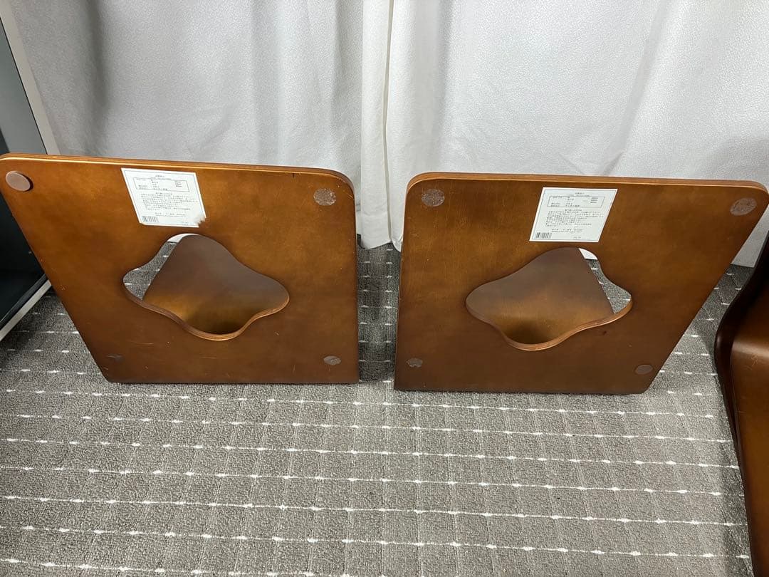 不二貿易　木製 座椅子 4脚セット 天然木 曲木 和モダン