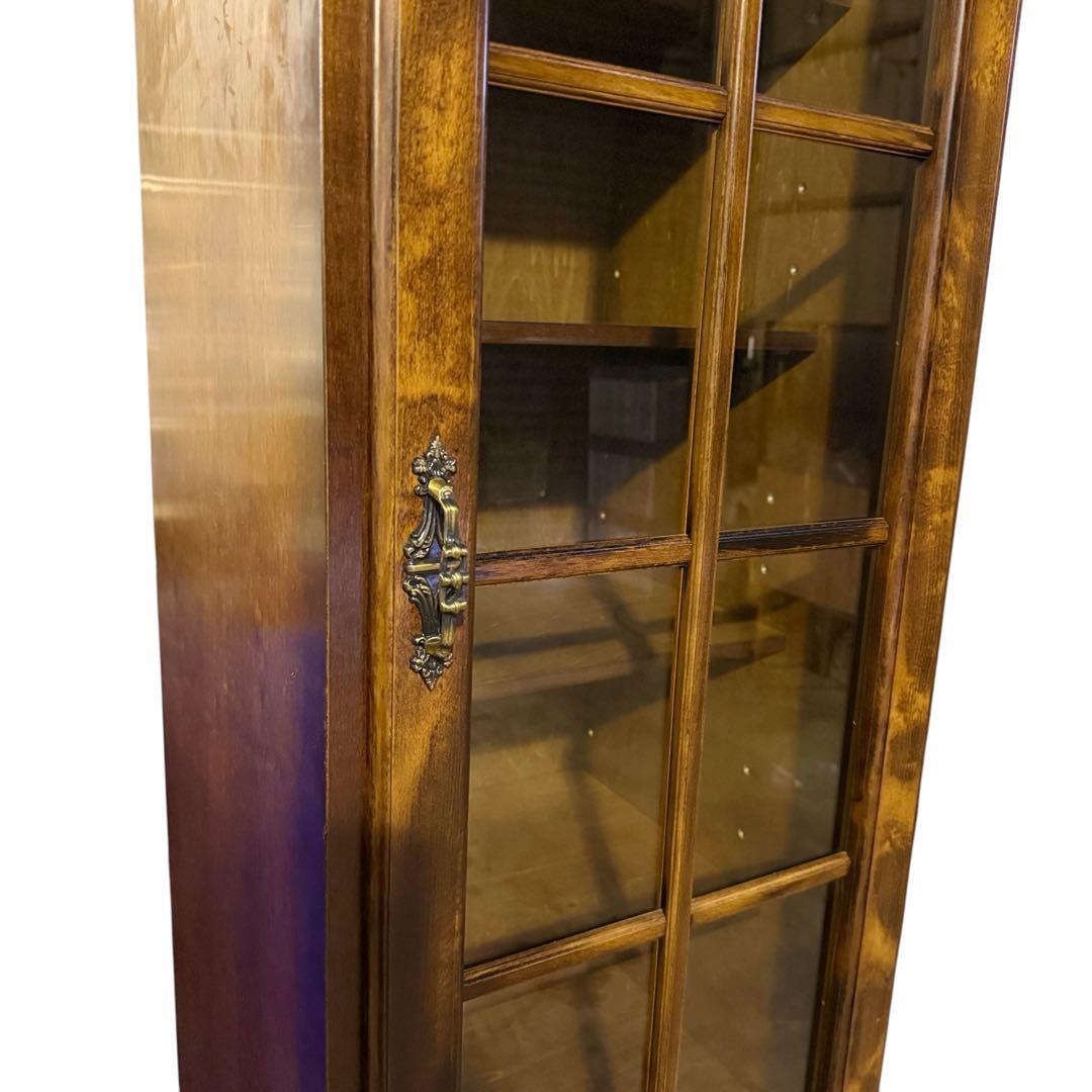 HR636 【美品】希少デザインkarimoku コロニアルスリムカップボード